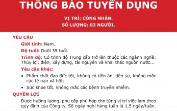 Thông báo tuyển dụng